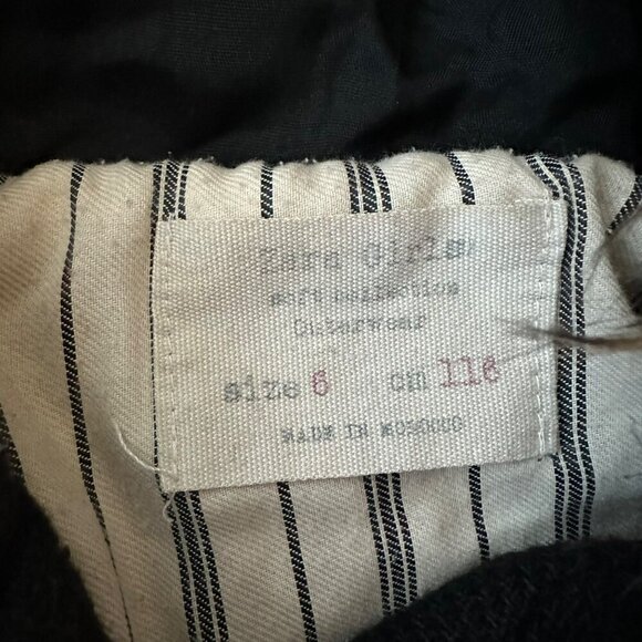 Faux Fur Hooded Black Coat With Snap Buttons & Pockets - Picture 8 of 10